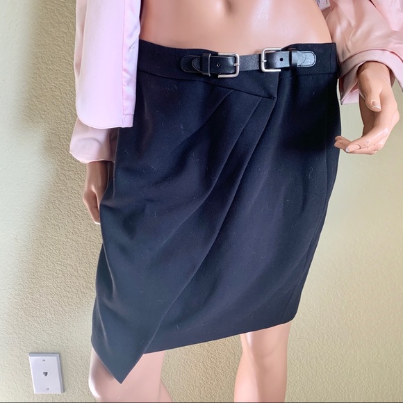 NWT SANDRO Paris JALOUSIE Faux Wrap Black Skirt - Picture 4 of 8